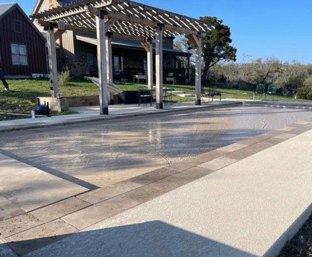 covered pool in a residential property